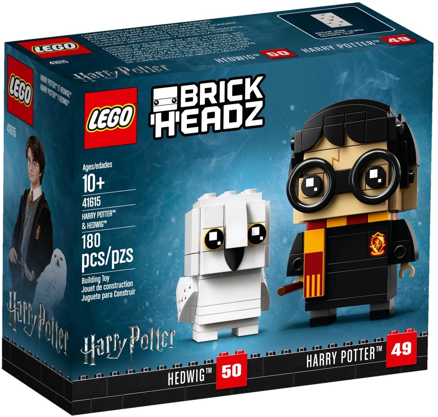 LEGO 41615 Harry Potter & Hedwig BrickHeadz Set - SuperSaverAU - view 1