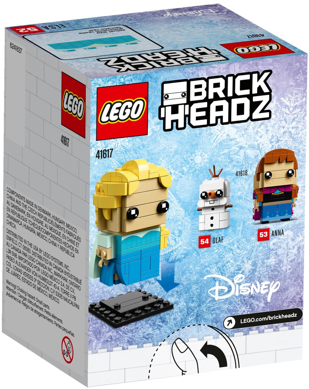 LEGO 41617 Disney Frozen Elsa BrickHeadz Building Kit - SuperSaverAU - view 4