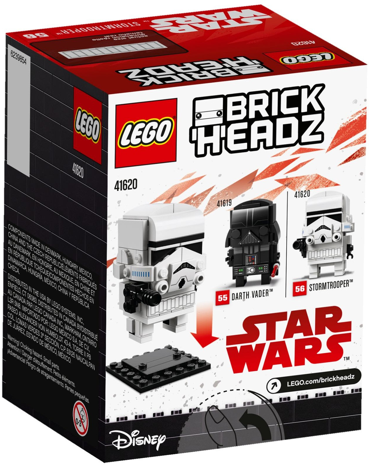 LEGO 41620 Star Wars Stormtrooper BrickHeadz Building Kit - SuperSaverAU - view 4