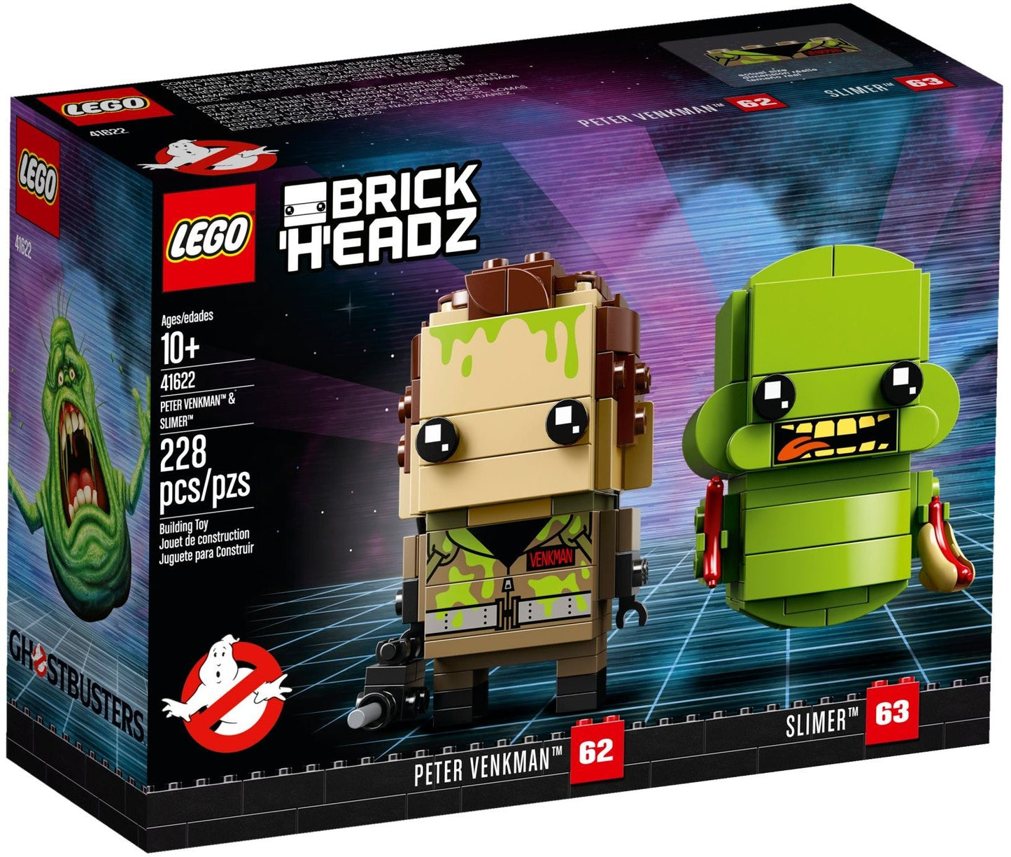 LEGO 41622 Peter Venkman & Slimer BrickHeadz Ghostbusters Set