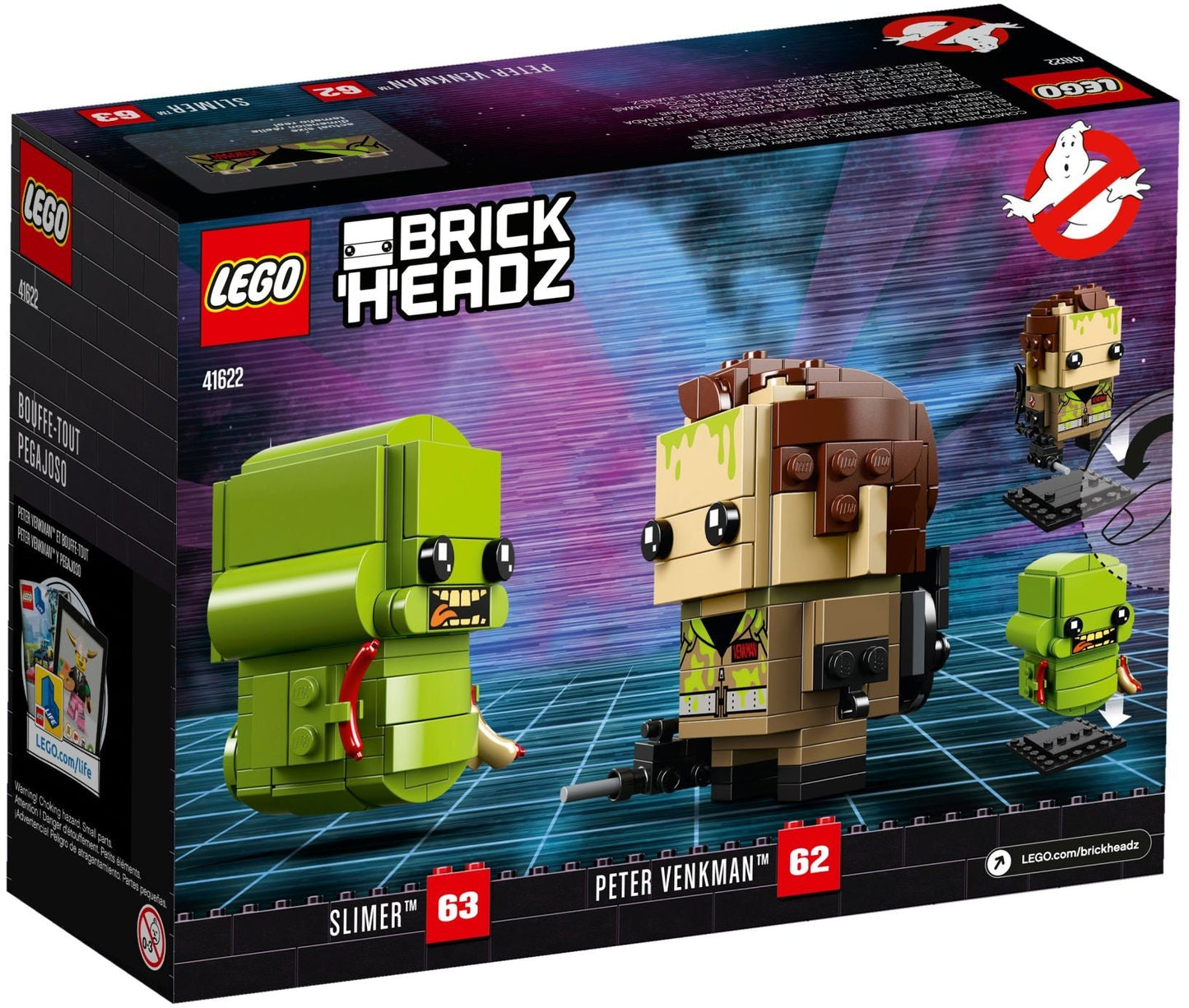 LEGO 41622 Peter Venkman & Slimer BrickHeadz Ghostbusters Set