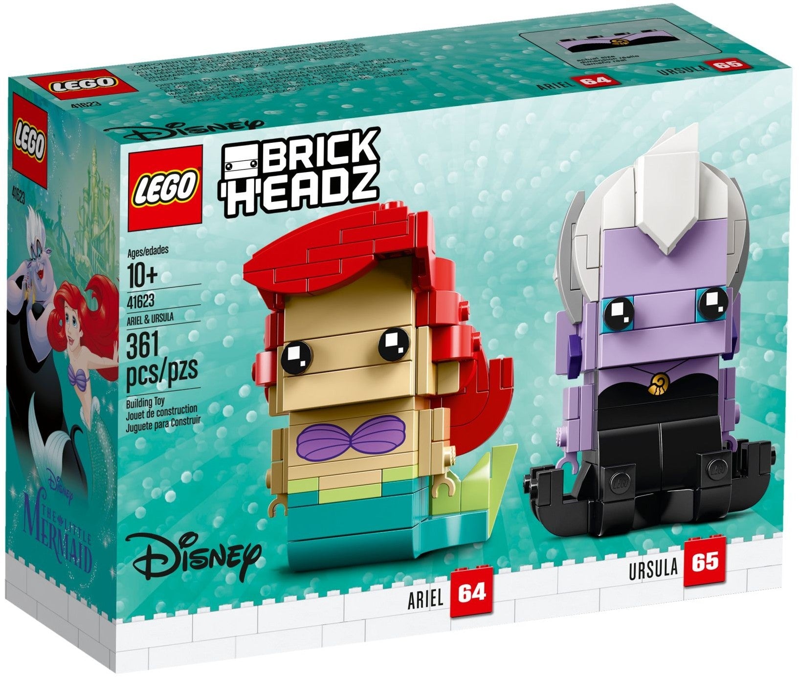 LEGO 41623 Ariel & Ursula BrickHeadz™ Disney The Little Mermaid Set - SuperSaverAU - view 1