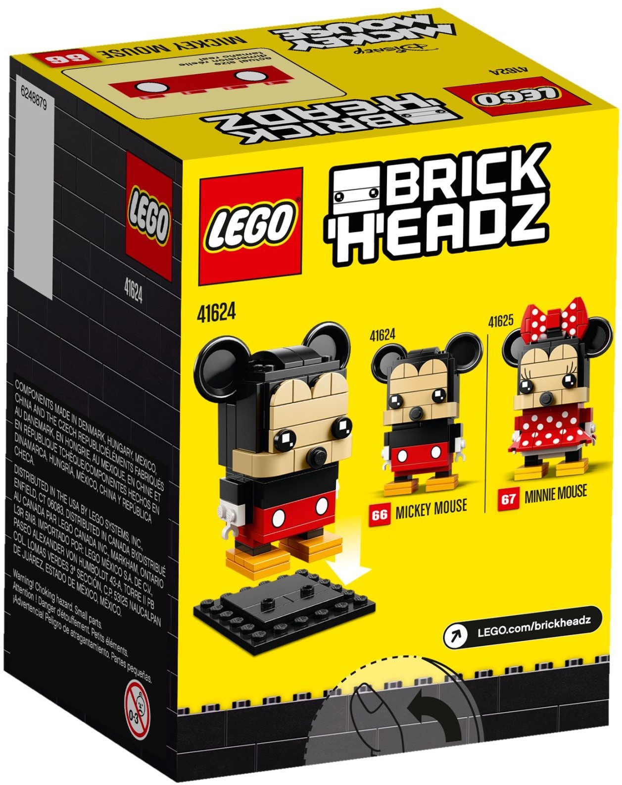 LEGO 41624 Mickey Mouse BrickHeadz Building Kit