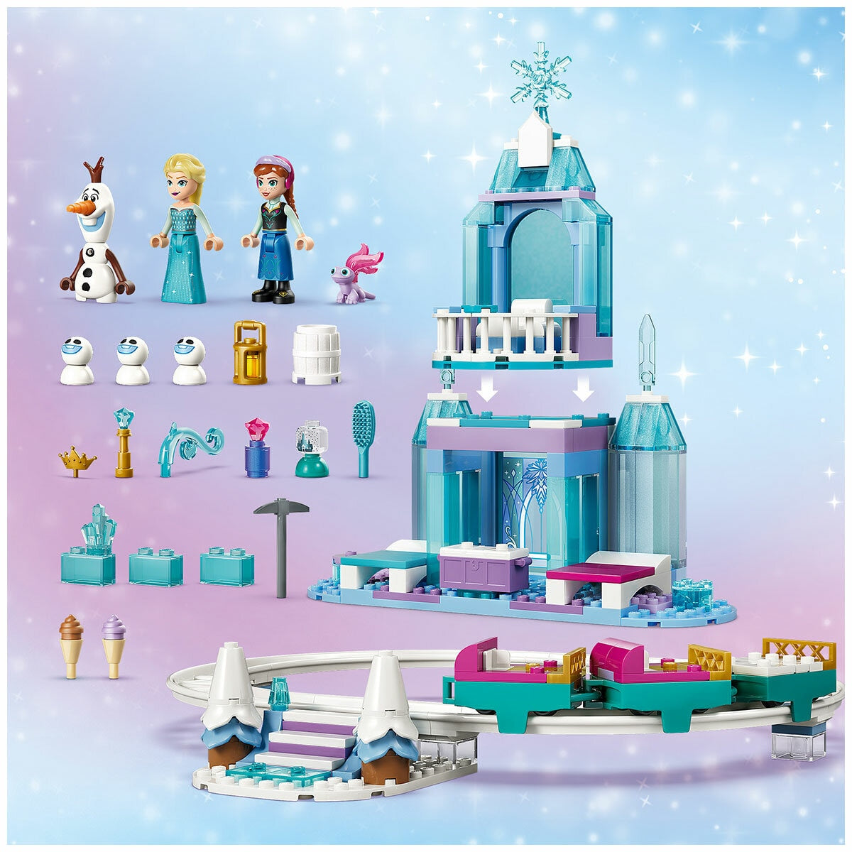 LEGO Disney Frozen Elsa’s Ice Castle and Snow Ride Adventure 43281