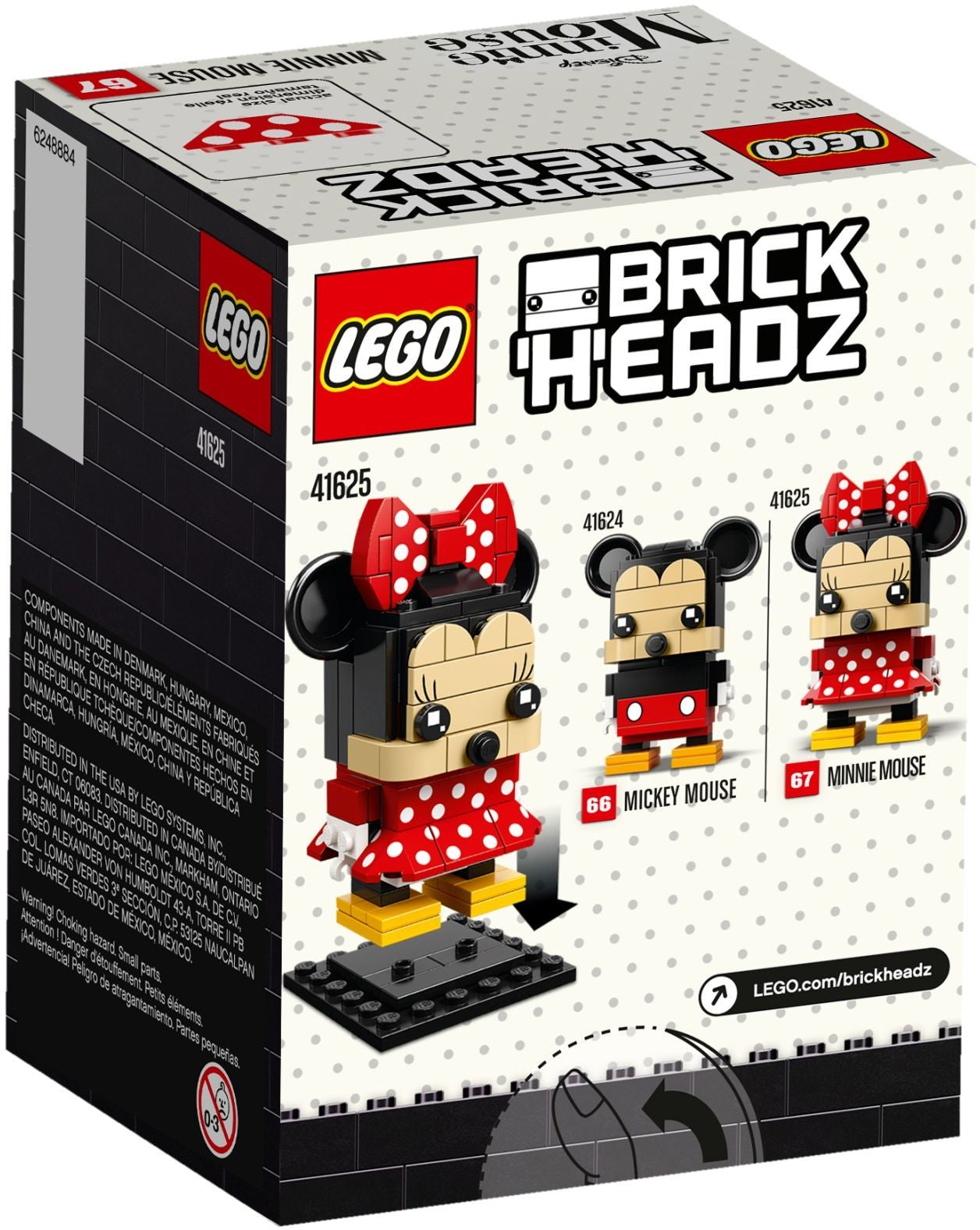 LEGO 41625 Minnie Mouse BrickHeadz Building Kit - SuperSaverAU - view 3