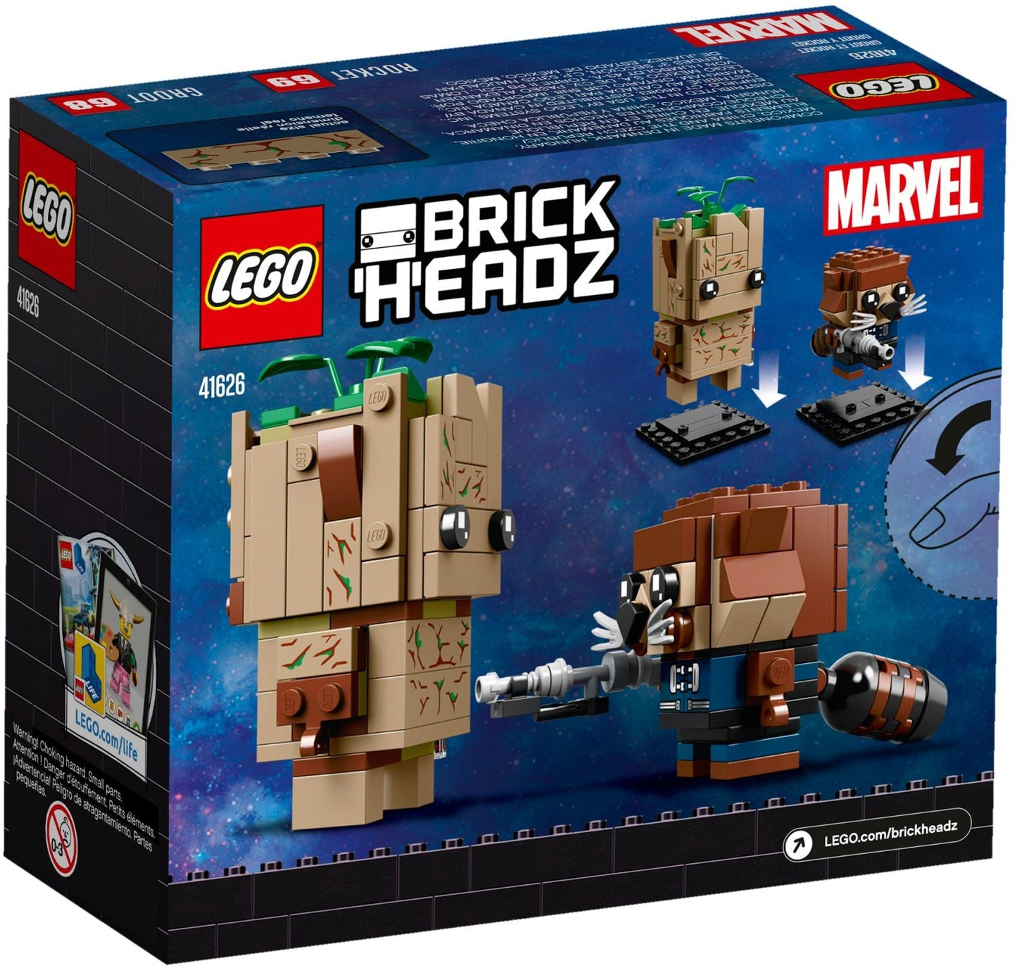 LEGO 41626 Groot & Rocket BrickHeadz Set - Avengers
