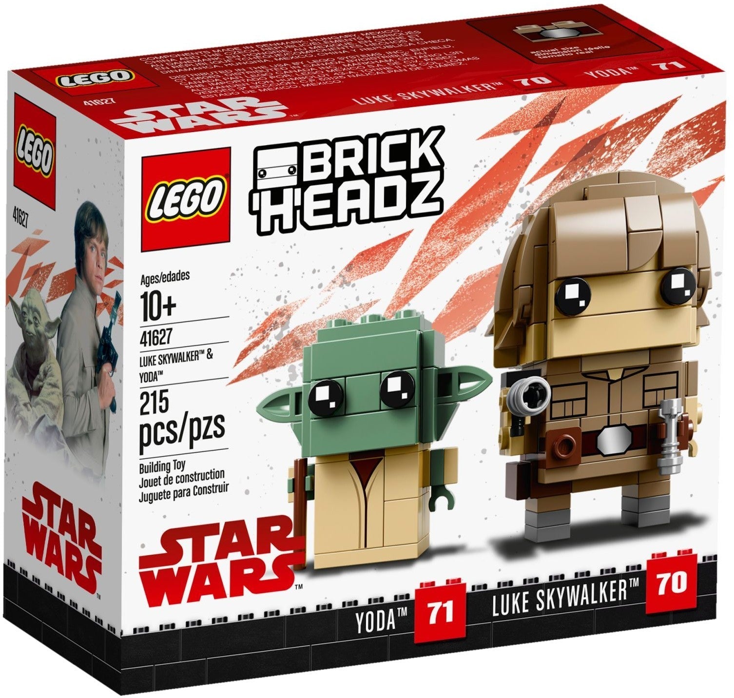 LEGO 41627 Luke Skywalker & Yoda BrickHeadz Set - SuperSaverAU - view 1