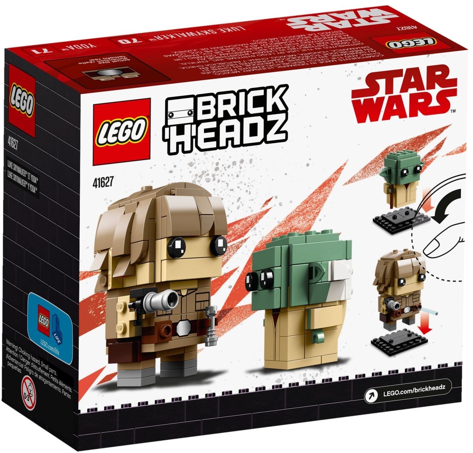 LEGO 41627 Luke Skywalker & Yoda BrickHeadz Set - SuperSaverAU - view 4