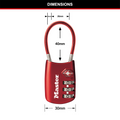 Master Lock TSA-Approved Wire Cable Combination Luggage Lock, 30mm, Resettable