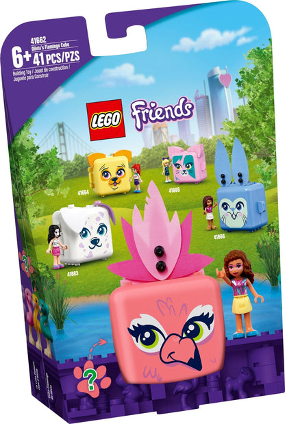 LEGO 41662 Olivia's Flamingo Cube: Portable Jungle Playset
