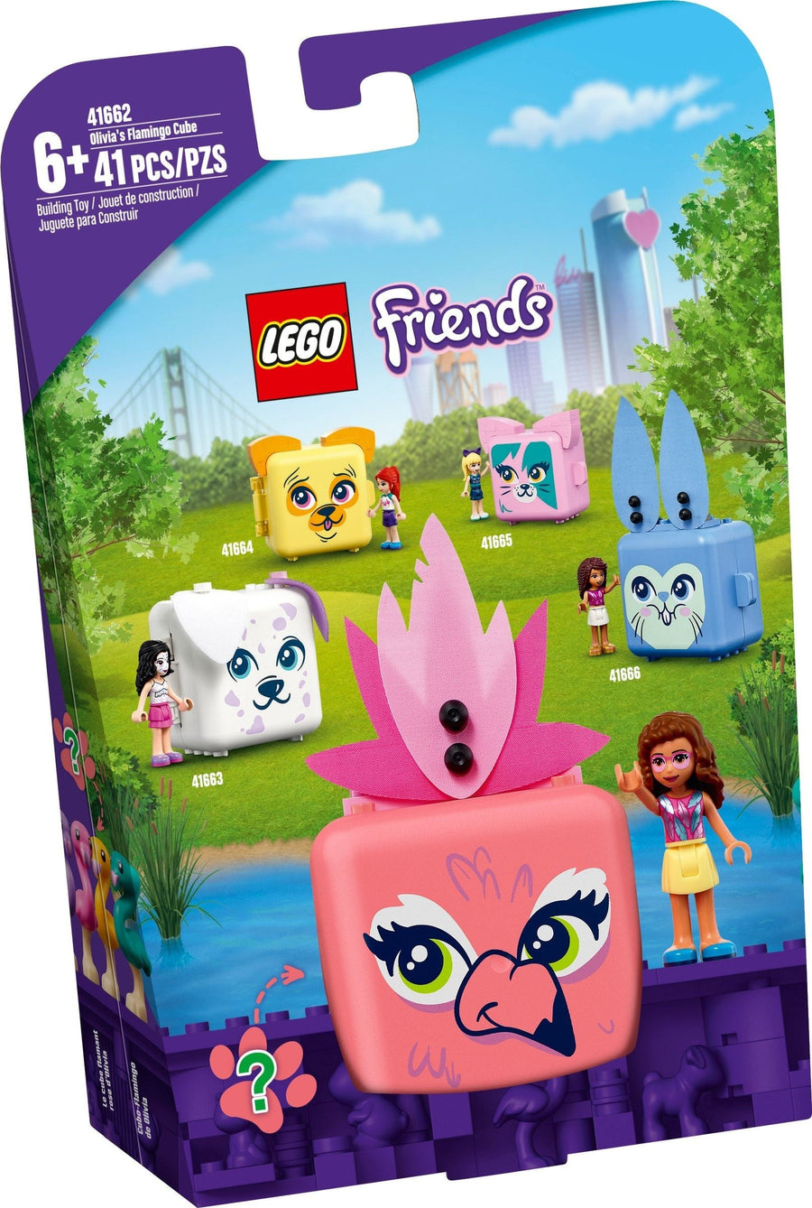 LEGO 41662 Olivia's Flamingo Cube: Portable Jungle Playset - SuperSaverAU - view 1