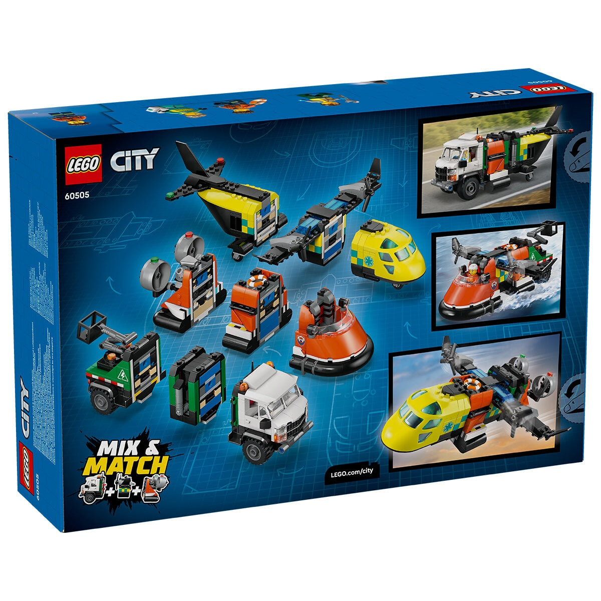 LEGO City Airplane Service Truck & Hovercraft Remix 60505