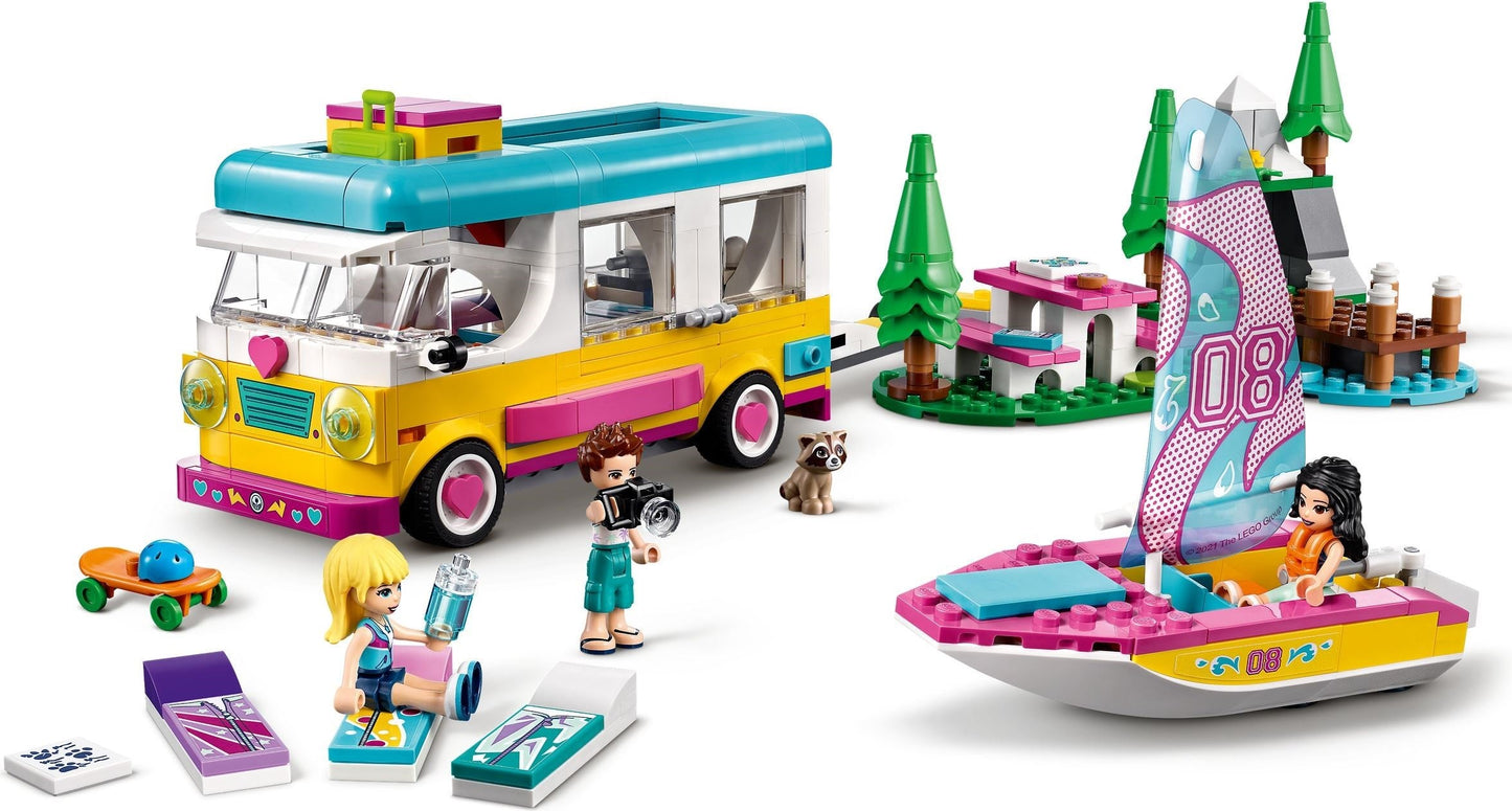 LEGO Friends Series 41681 Forest Camper Van and Sailboat- Auzzi Store