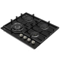 Midea 4 Burner Gas Cooktop 600mm Cast Iron Supports Black Glass MCG601GBL — image 3
