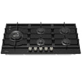 Midea 5 Burner Gas Cooktop 900mm Black Glass Cast Iron Supports MCG90GBL — image 4