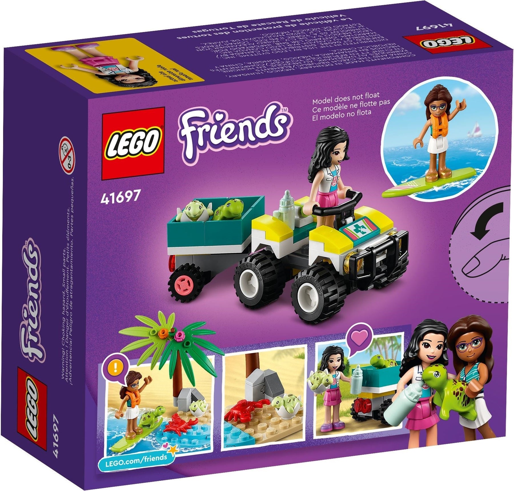 LEGO 41697 Turtle Rescue ATV - Emma & Friends Animal Playset - SuperSaverAU - view 7