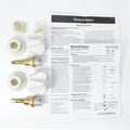 Shaw Mason Ivory Classic Basin Top Assembly Pair - 160mm x 120mm x 70mm - Easy Install - Temperature Indicators - SuperSaverAU - view 3