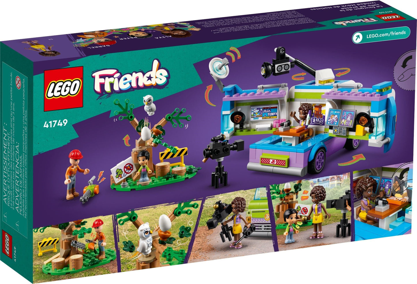 LEGO Friends Series 41749 NEWSROOM VAN- Auzzi Store