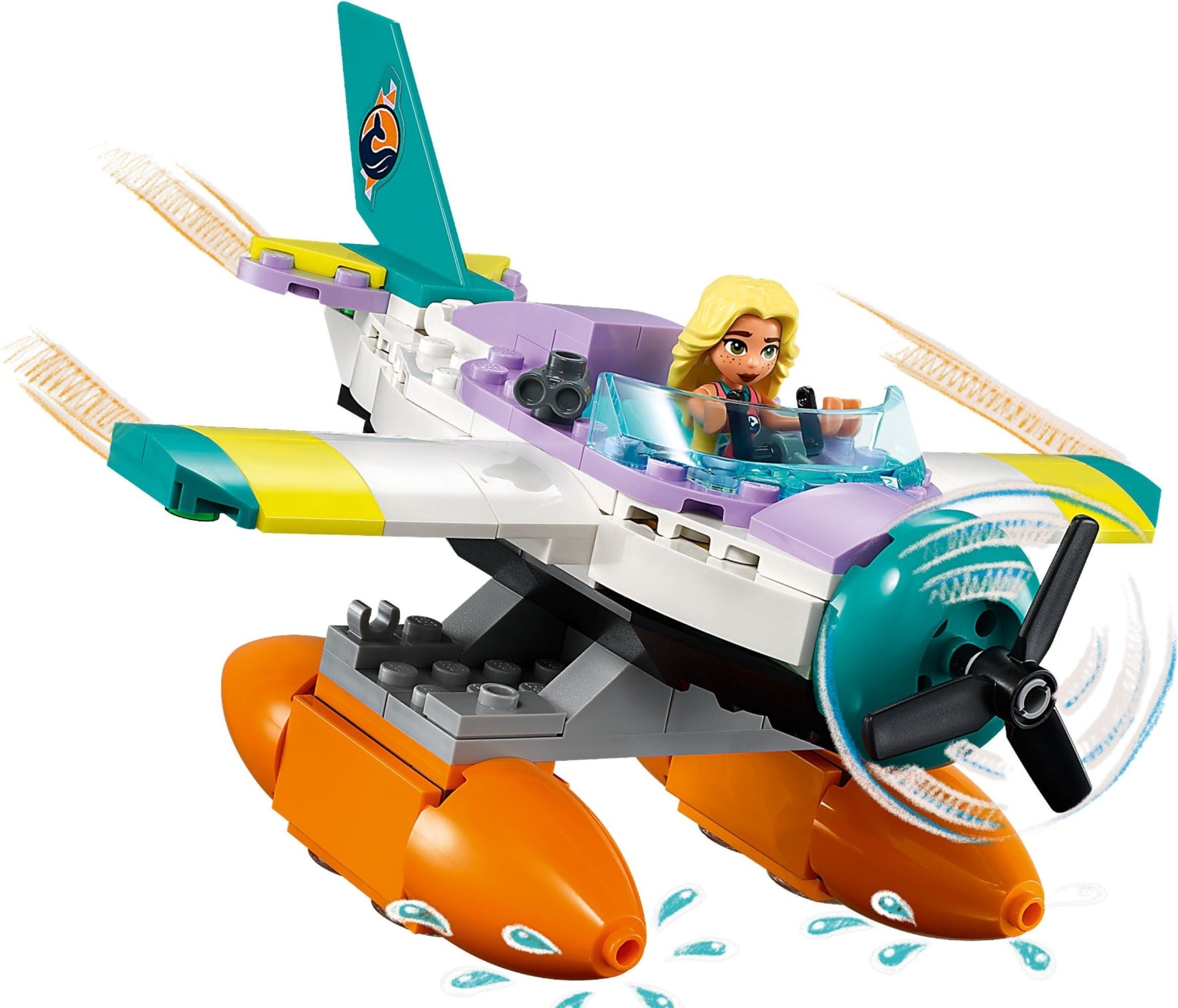 LEGO 41752 Sea Rescue Plane – Ocean Wildlife Rescue Playset - SuperSaverAU - view 3