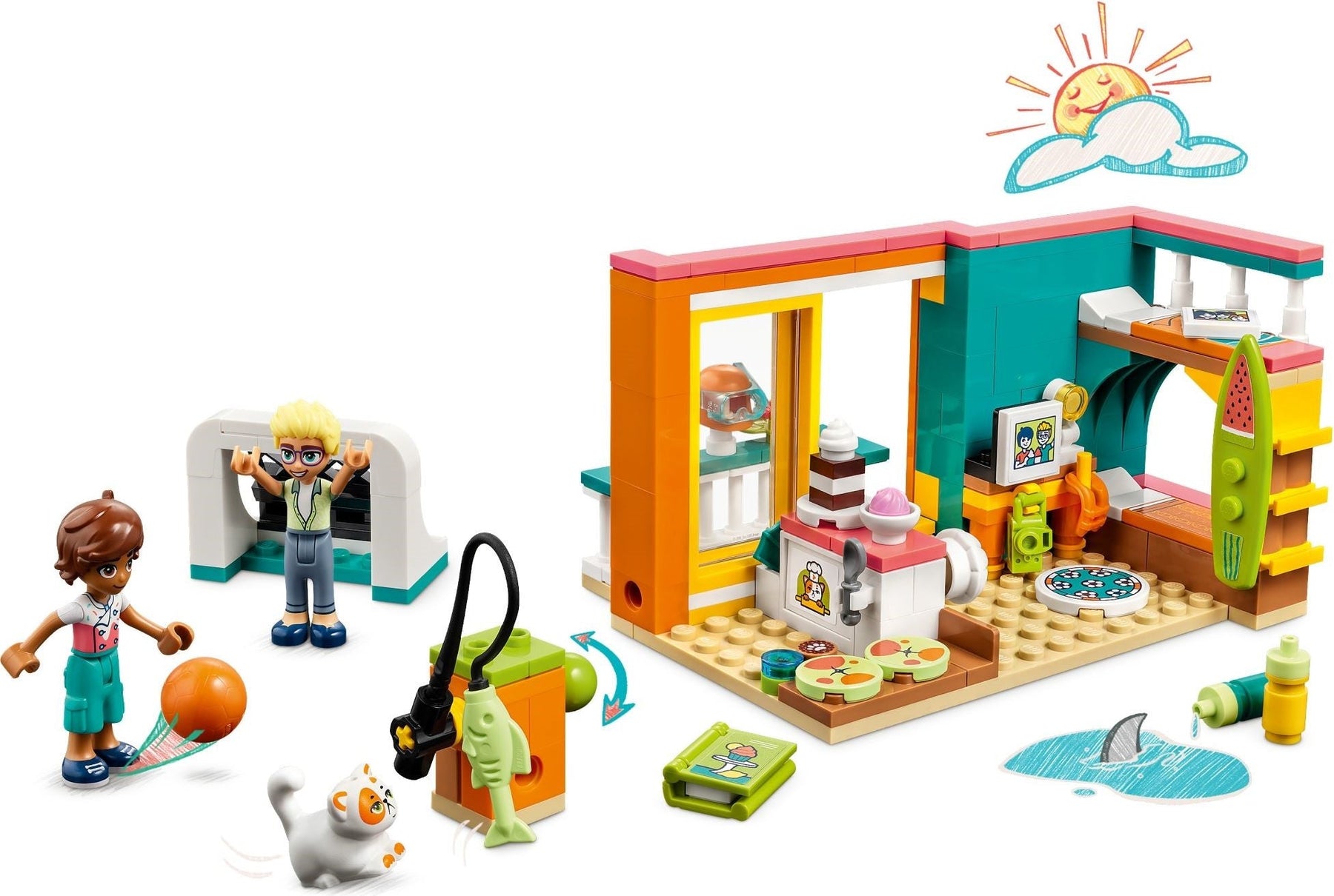 LEGO 41754 Leo’s Room – Fun LEGO Friends Bedroom Set - SuperSaverAU - view 2