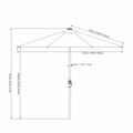 SunVilla Blue LED Market Umbrella 3M