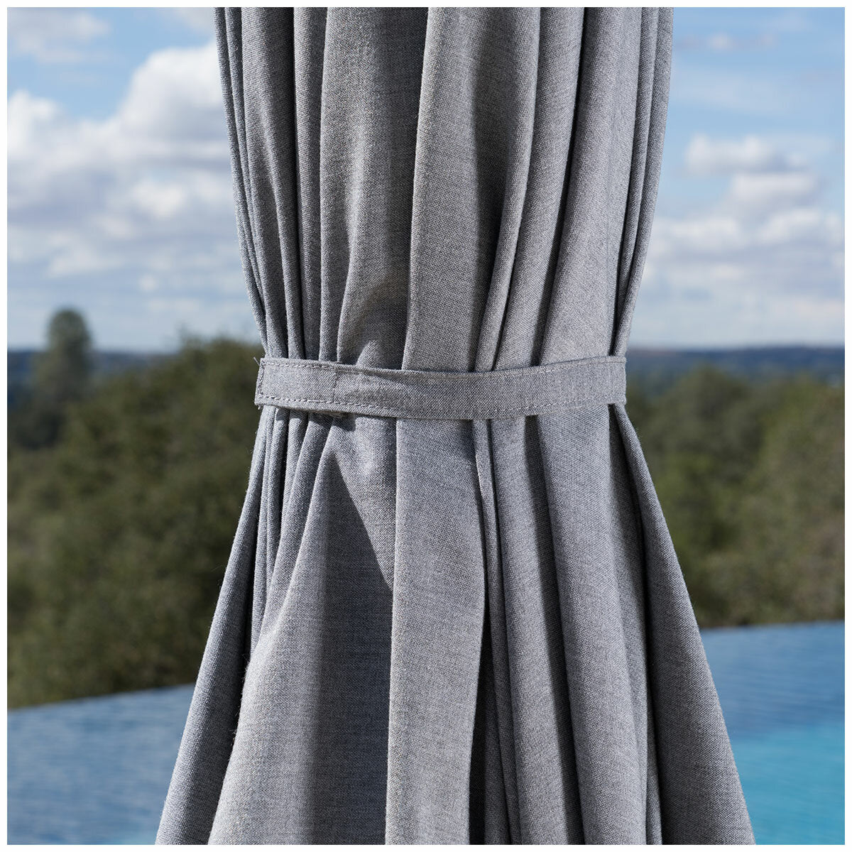 SunVilla Graphite LED Market Umbrella 3M