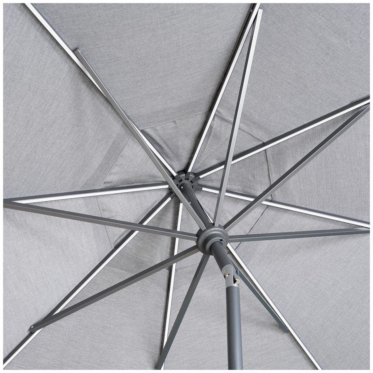 SunVilla Graphite LED Market Umbrella 3M