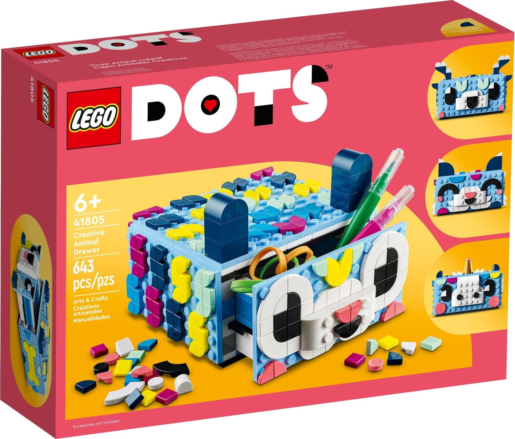 LEGO DOTS 41804 Creative Animal Drawer - SuperSaverAU - view 1