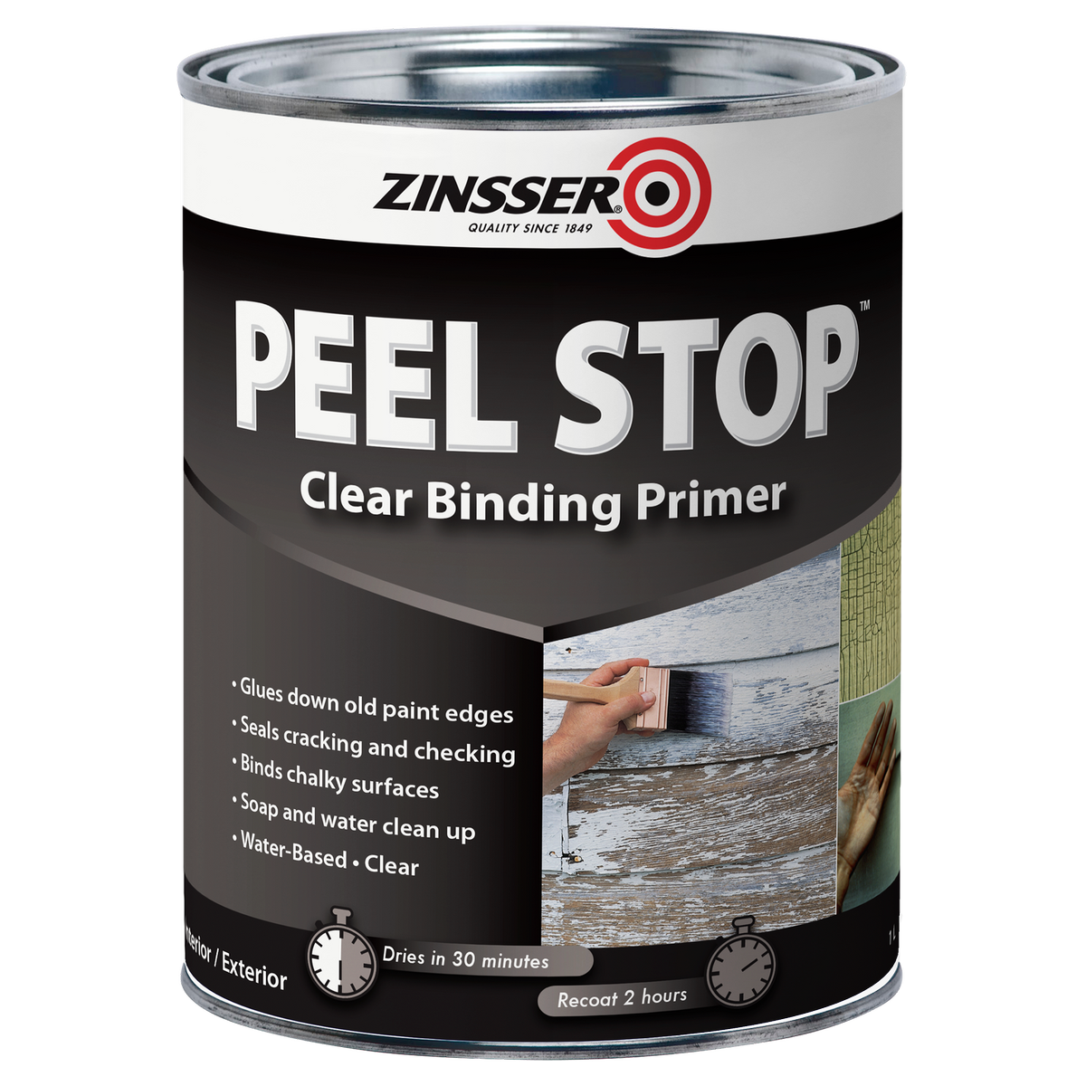 Zinsser Peel Stop Primer Clear 1L Water Based Sealer Binds Cracks - SuperSaverAU - view 1