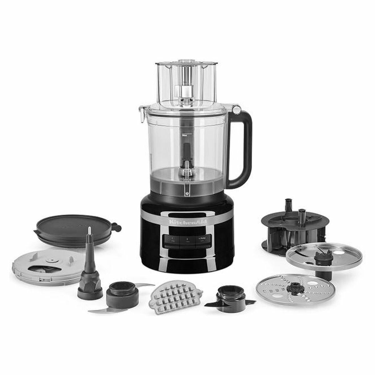 KitchenAid 13 Cup Food Processor - 400W Motor, Dicing Kit, Slicing Disc, Onyx Black - 5KFP1319AOB
