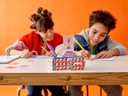 LEGO 41907 DOTS Desk Organizer with Drawer, DIY Craft Set