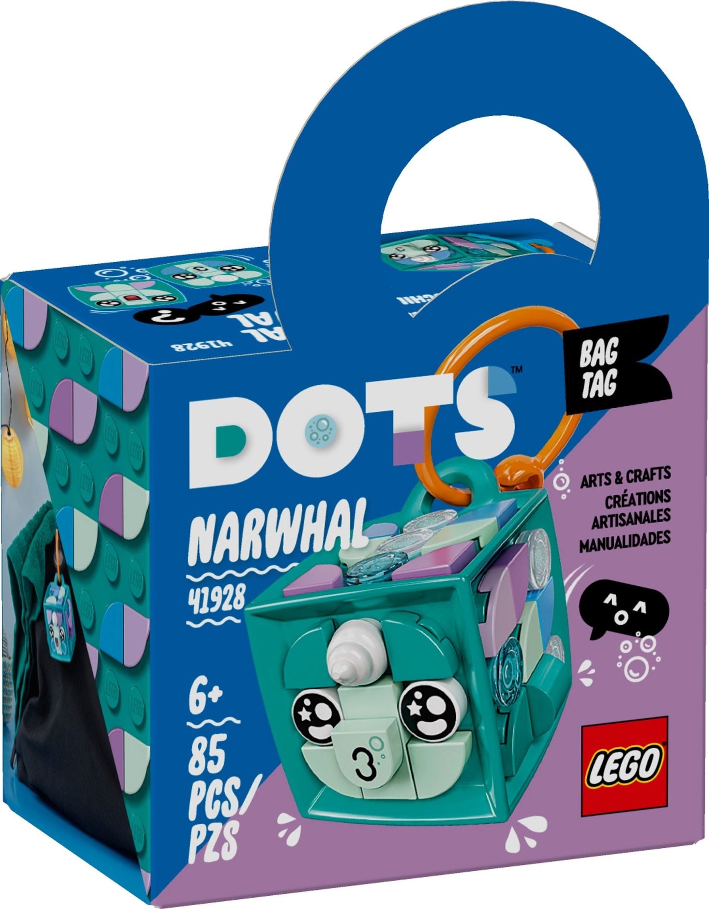 LEGO 41928 Narwhal Bag Tag - Cute DIY Accessory