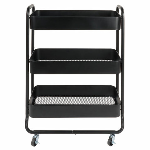 Neatfreak 3 Tier Metal Storage Trolley Extra Wide Rolling Cart Locking Wheels