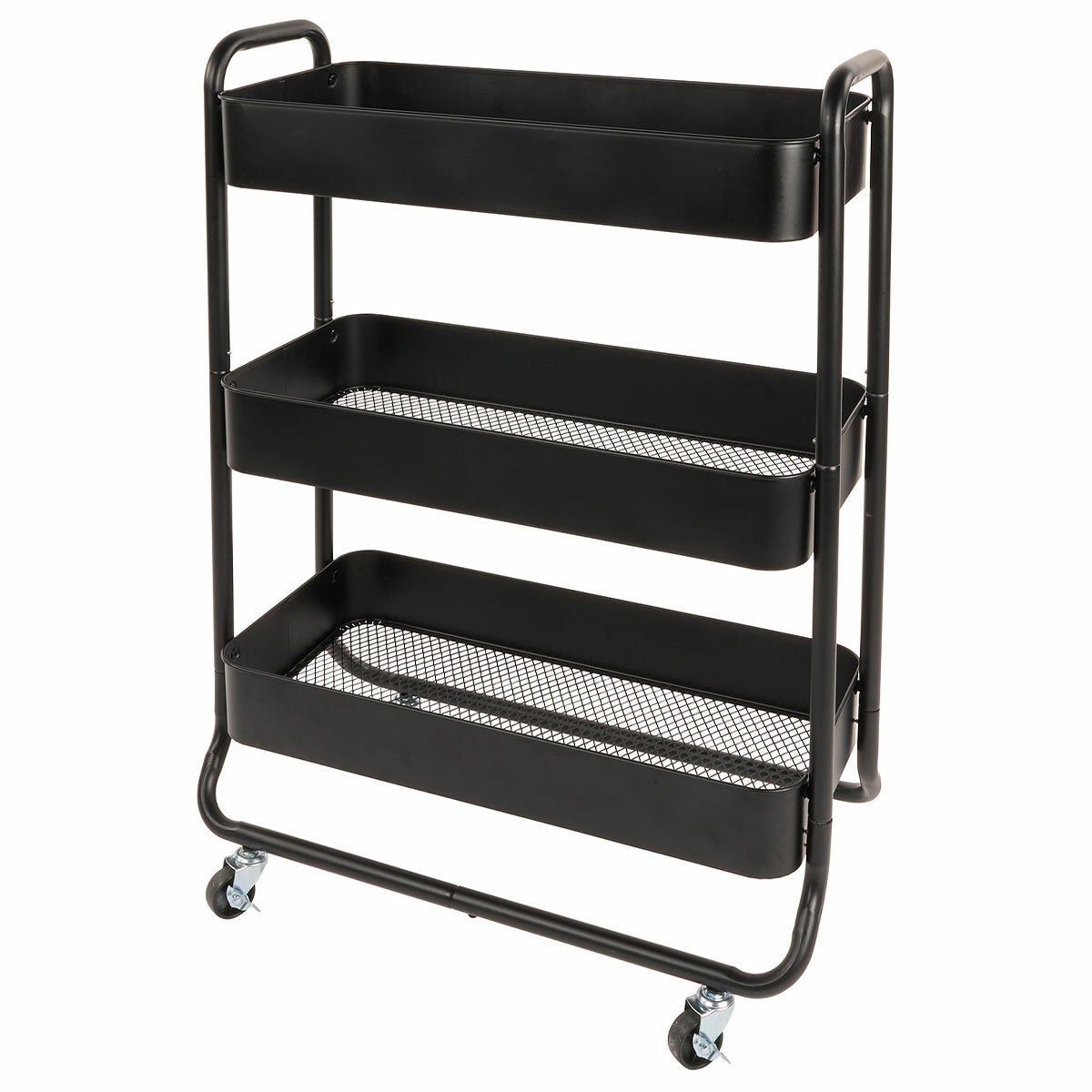 Neatfreak 3 Tier Metal Storage Trolley Extra Wide Rolling Cart Locking Wheels — image 2