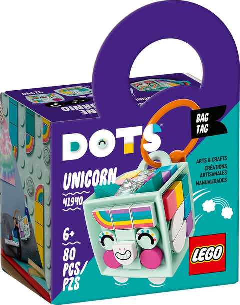 LEGO 41940 DOTS Bag Tag Unicorn - Customizable & Fun - SuperSaverAU - view 1