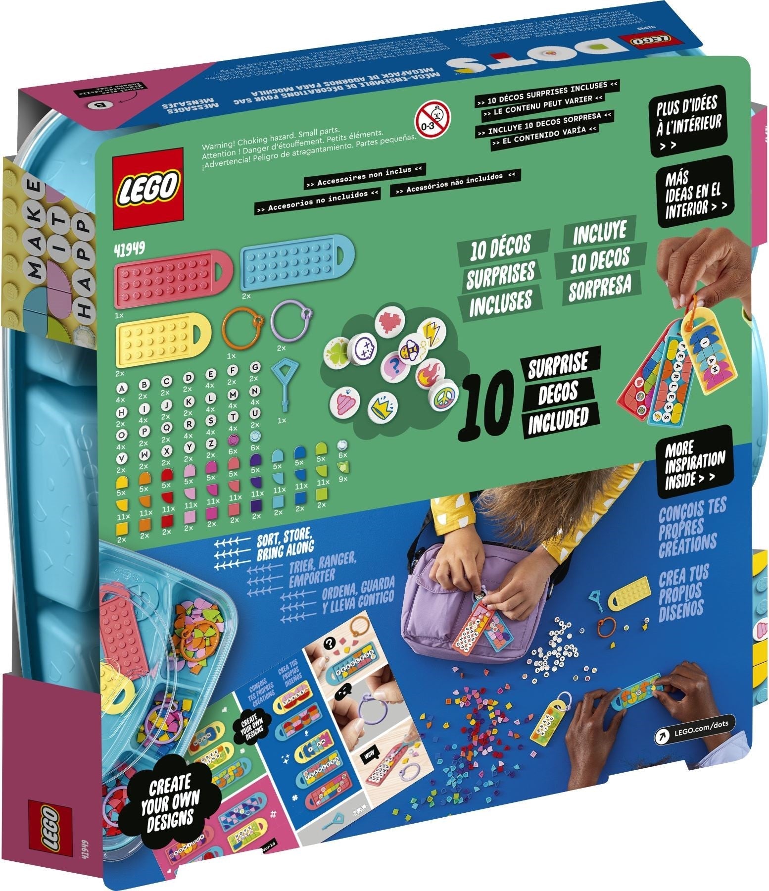 LEGO Dots Series 41949 Bag Tags Mega Pack - Messaging- Auzzi Store