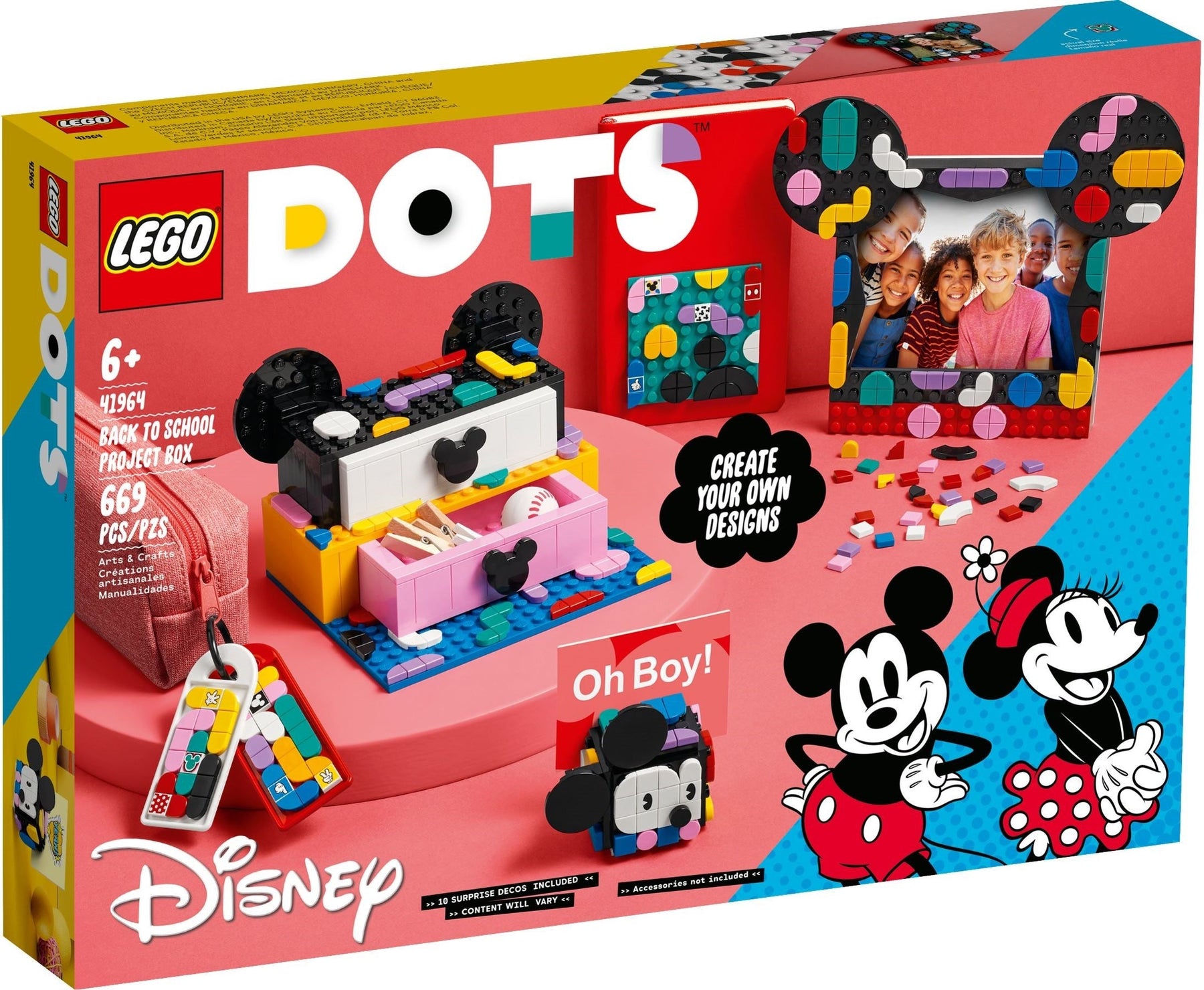 LEGO 41964 Mickey & Minnie Back-to-School DOTS Kit - SuperSaverAU - view 1