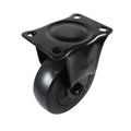 Easyroll 100mm Fixed Castor - Black PVC - Durable & Shock Absorbent - SuperSaverAU - view 1