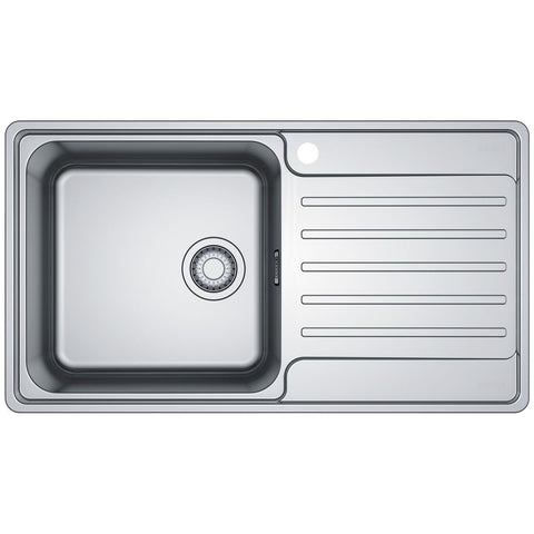 Franke Bell single bowl sink 34L with right hand drainer - 18/10 stainless steel - BCX611RHD