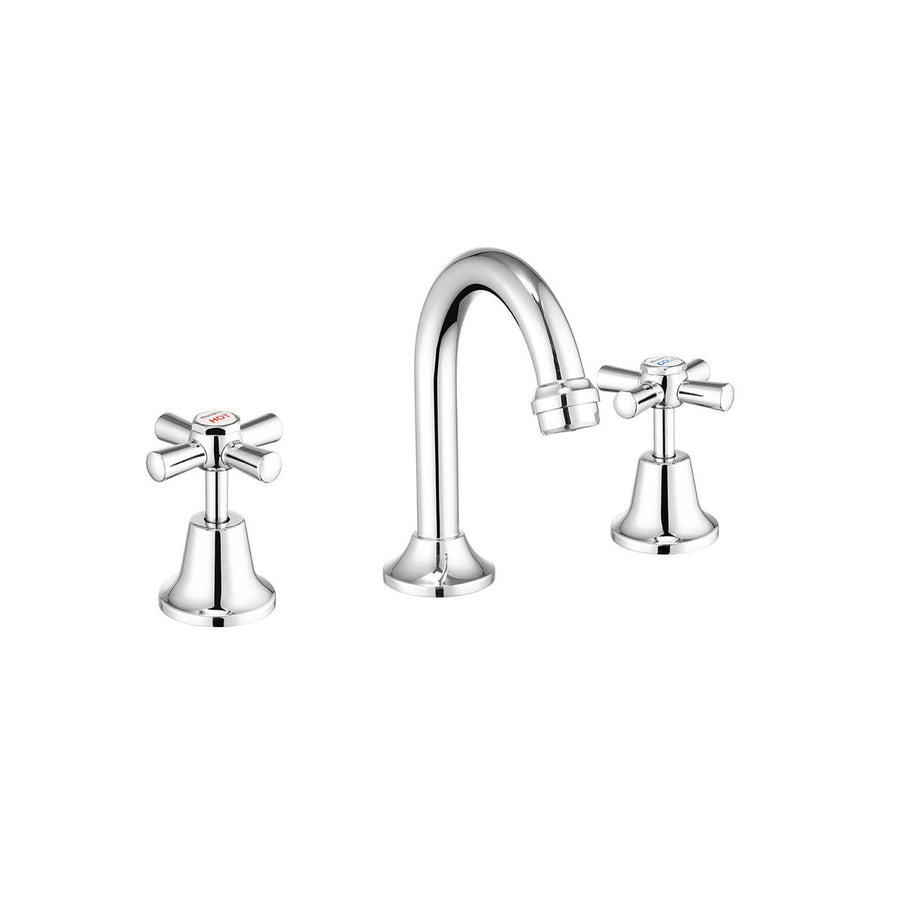 Mondella Chrome Centro Basin Set - 1.8kg - 115mm x 150mm x 205mm - Lead-Free Brass - SuperSaverAU - view 1