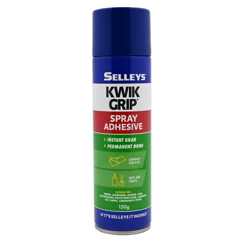 Selleys Kwik Grip Contact Adhesive Spray 150g Fast Drying Durable Bond - SuperSaverAU - view 1