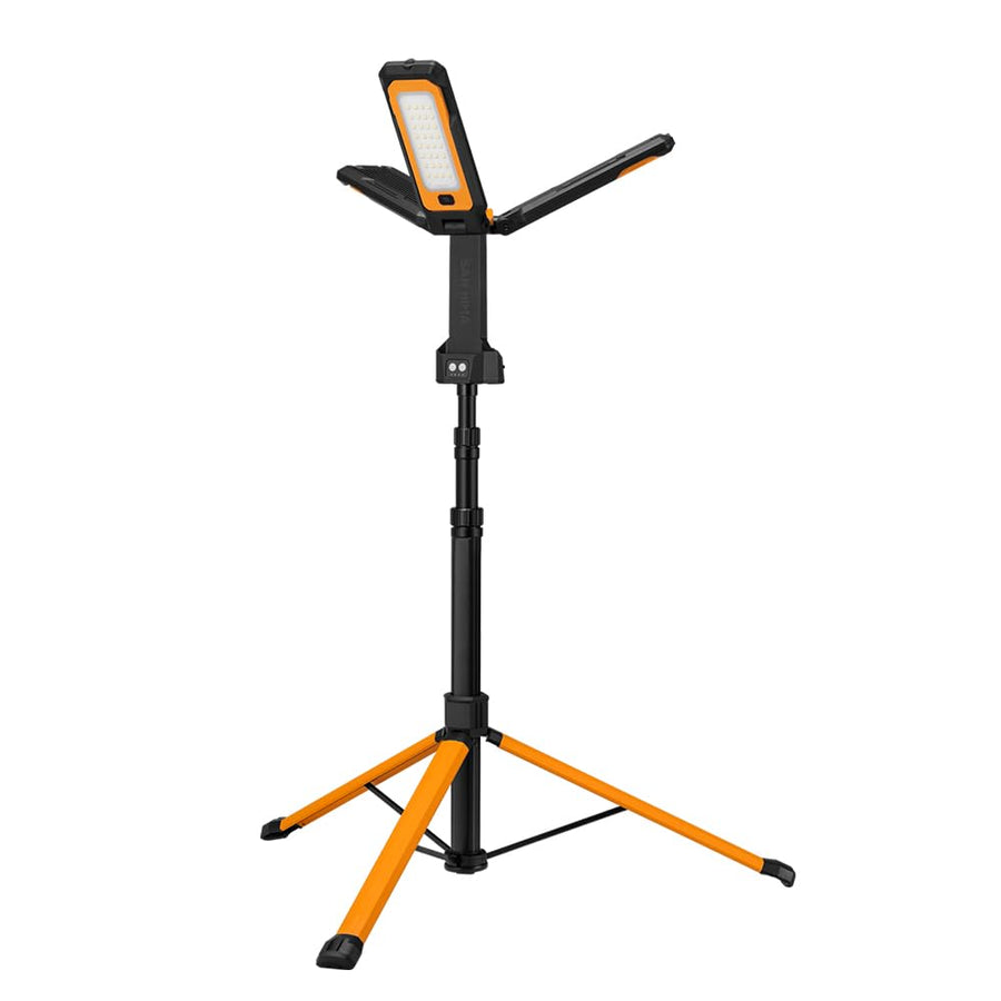 Telescopic Camping Light with Tripod - 1500 Lumens - Extends 98.5 to 220cm, 3 Adjustable Panels, IPX4, USB-C Rechargeabl