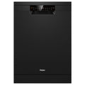 Haier 60cm Freestanding Dishwasher with Sanitise - 15 Place Settings - Black - ThermoDry - HDW15F1B1
