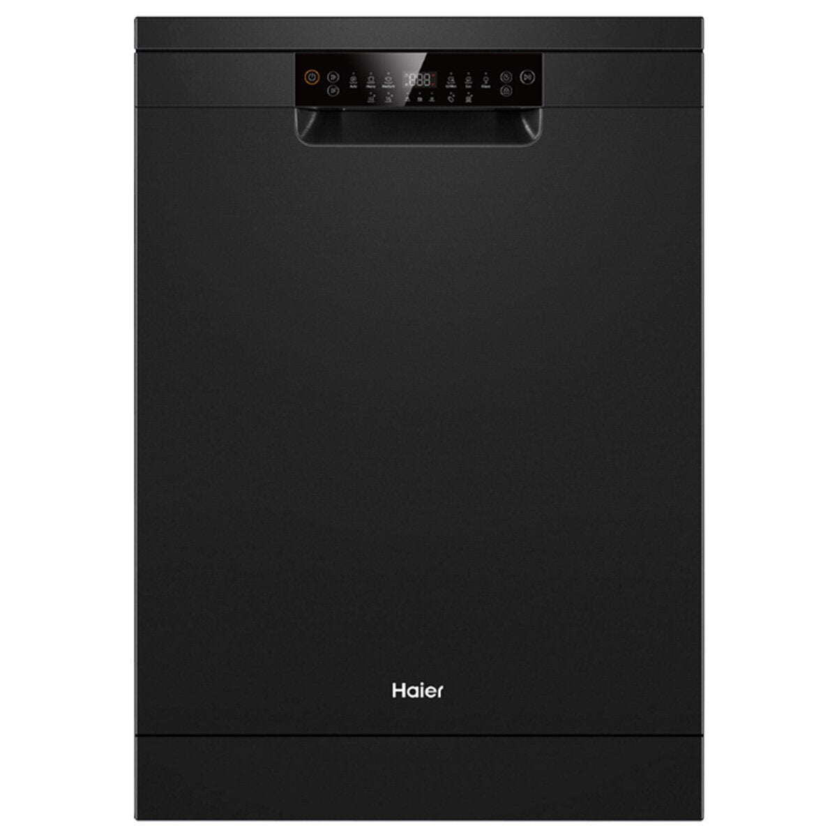 Haier 60cm Freestanding Dishwasher with Sanitise - 15 Place Settings - Black - ThermoDry - HDW15F1B1