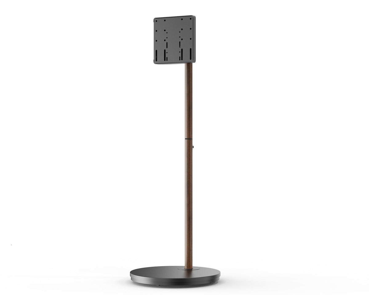 Rotating Rolling TV Stand for 24-48 Inch TVs - Black - Landscape to Portrait 90 Degree Turn, 15 Degree Tilt, Brake Knob