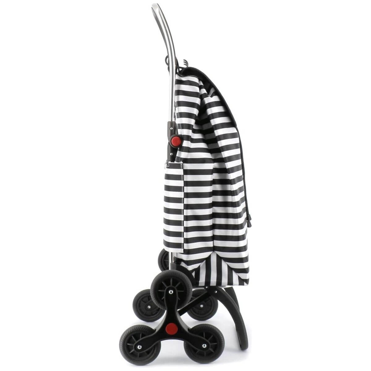 Rolser I-Max Marina 6-Wheel Folding Trolley - Stair-Climbing Design, Black and White - R-IMX331-2028