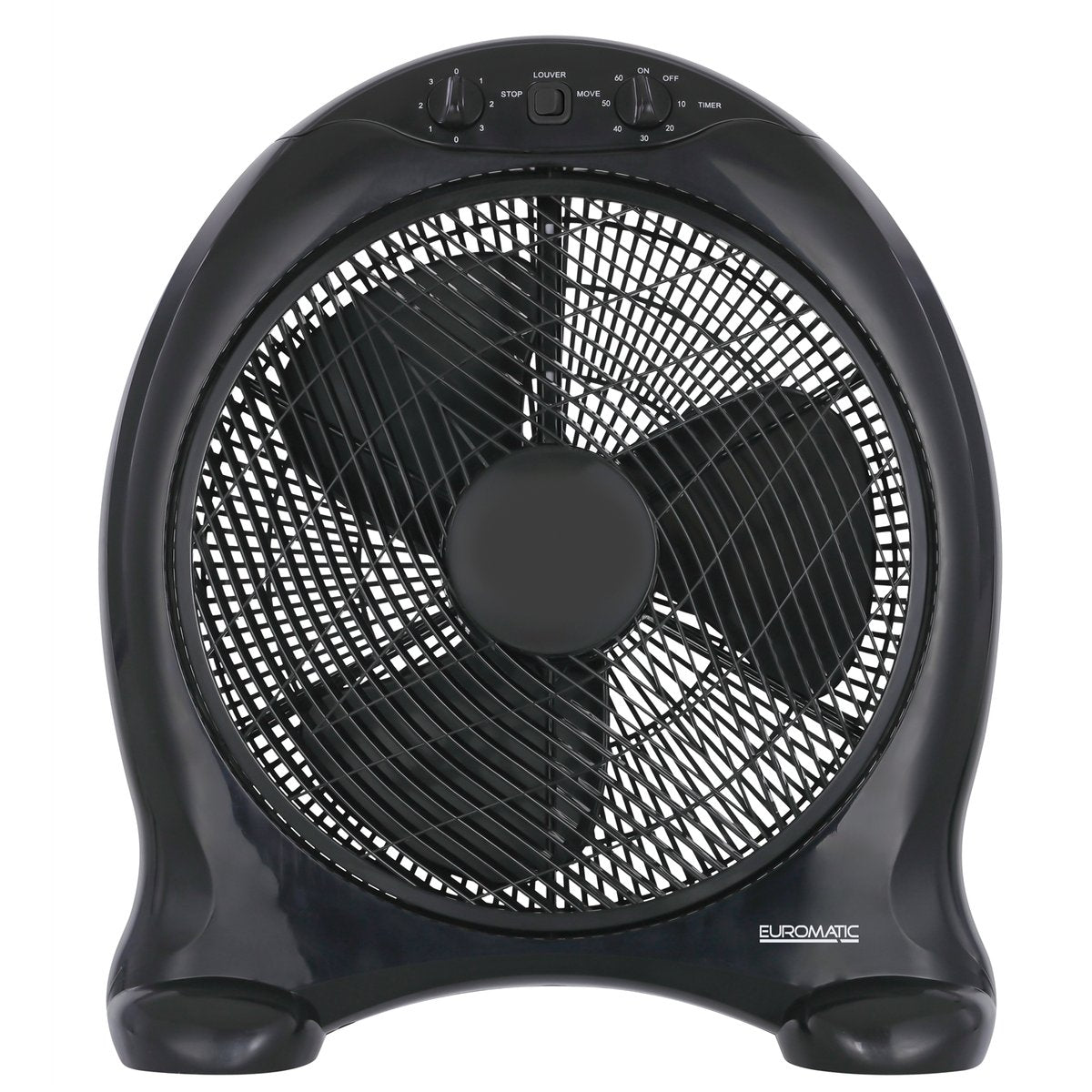 Euromatic Box Fan - 40cm - Black - 3 Speed Settings - SuperSaverAU - view 2