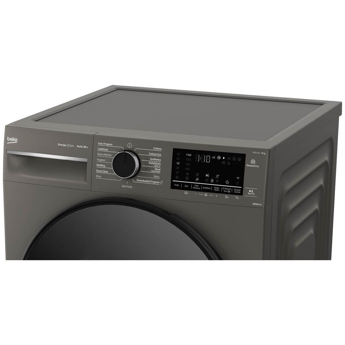 Beko 10kg Front Load Washing Machine - Graphite, AutoDose, SteamCure, ColdWash, HomeWhiz - BFLB103ADG