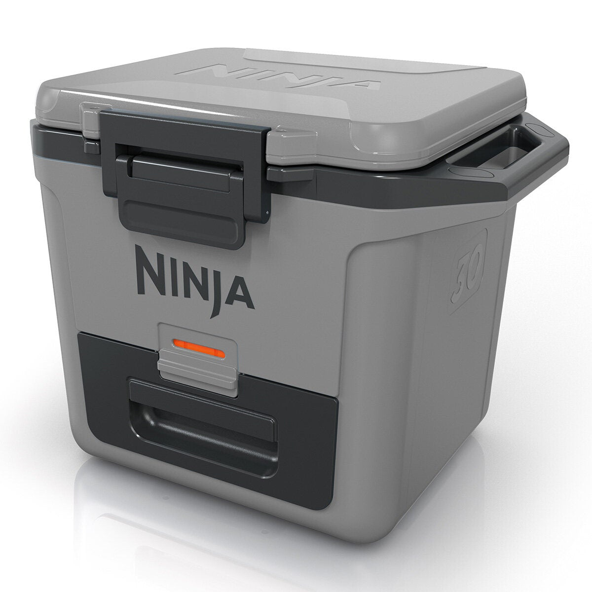 Ninja 28L FrostVault Hard Cooler with Dry Zone - Slate Grey, Lockable Lid, Fits 48 Cans - FB131GY