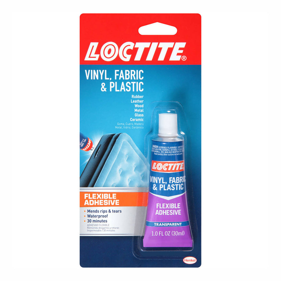 Loctite 30ml Vinyl, Fabric and Plastic Flexible Adhesive, Dries Clear